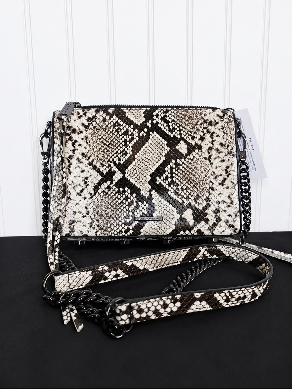 Rebecca Minkoff Avery Snake Print Leather Crossbody Bag NWT $228